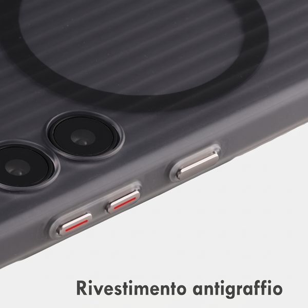 Accezz Cover Lite con MagSafe | Fluted | Samsung Galaxy S24 - Grigio