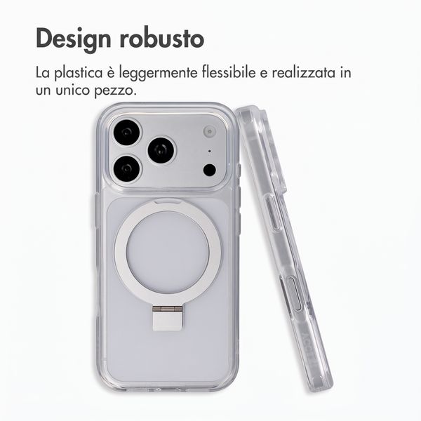 Accezz Cover con anello e supporto con MagSafe Apple iPhone 18 Pro Max / 17 Pro Max - Trasparente