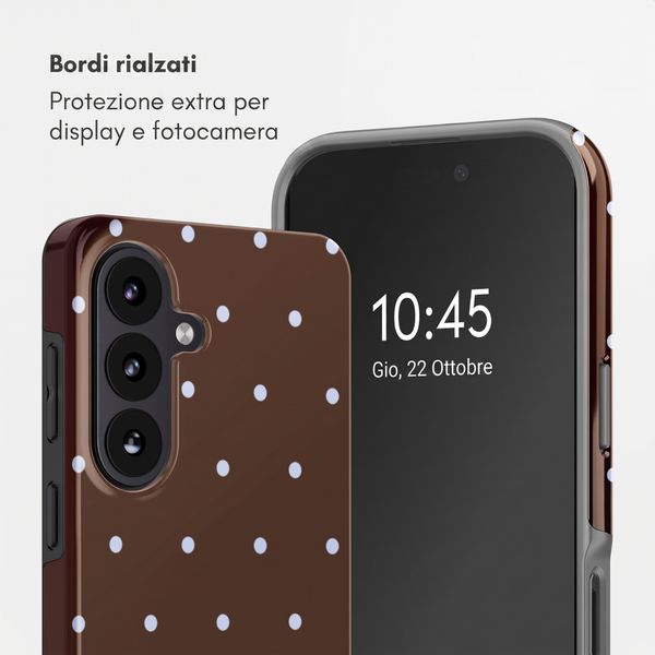 Selencia Cover posteriore Vivid con MagSafe Samsung Galaxy S26 FE - Happy Dots Chocolate