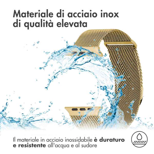 imoshion Cinturino milanese magnetico Apple Watch | 38/40/41/42 mm - Taglia S - Oro
