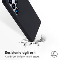 Accezz Cover in silicone liquido con MagSafe Samsung Galaxy S25 Ultra - Nero