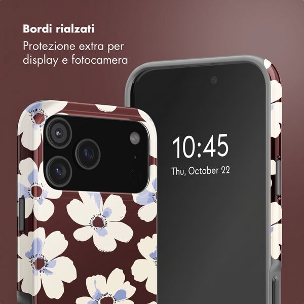 Selencia Cover posteriore Vivid con MagSafe Apple iPhone 18 Pro Max / 17 Pro Max - Choco Flower Pop
