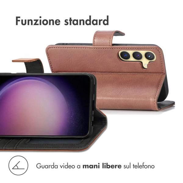 imoshion Cover a libro di Lusso Samsung Galaxy S24 Plus - Marrone