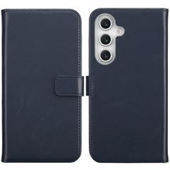 Selencia Cover a libro in vera pelle Samsung Galaxy S25 FE - Blu