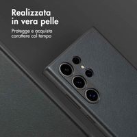Accezz Cover in Pelle con MagSafe Samsung Galaxy S24 Ultra - Onyx Black