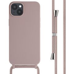 imoshion Cover in Silicone con Cordino Apple iPhone 15 Plus - Sand Pink