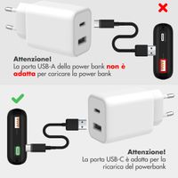 imoshion Powerbank compatta da 10.000 mAh – Powerbank piccola – Quick Charge e Power Delivery – Nero