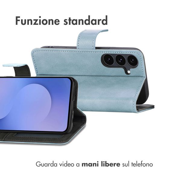 imoshion Cover a libro di Lusso Samsung Galaxy S25 FE - Azzurro