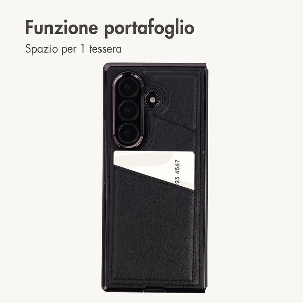 imoshion Cover posteriore MagSafe in pelle sintetica con portacarte Samsung Galaxy Z Fold 8 Ultra - Nero