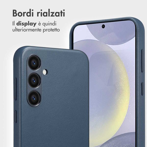 Accezz Cover in pelle 2 in 1 con MagSafe Samsung Galaxy S24 Plus - Nightfall Blue