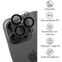 imoshion Protezione fotocamera in vetro 2 Pack Apple iPhone 16 Pro / 16 Pro Max - Nero