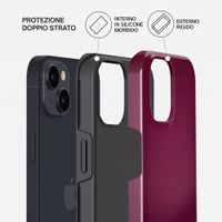 Burga Cover Posteriore Resistente con MagSafe Apple iPhone 14 - Dark Cherry