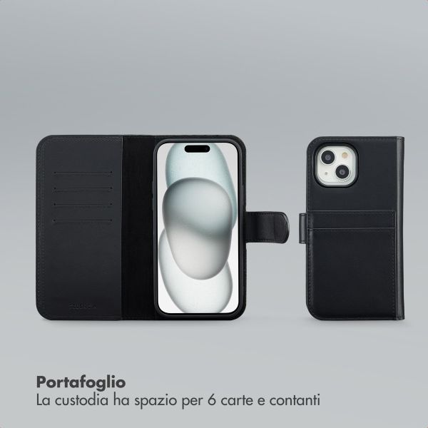 Selencia Libreria rimovibile Olyn con MagSafe Apple iPhone 15 - Nero