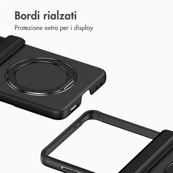 Accezz Color Backcover con MagSafe e supporto ad anello Samsung Galaxy Z Flip 8 - Nero