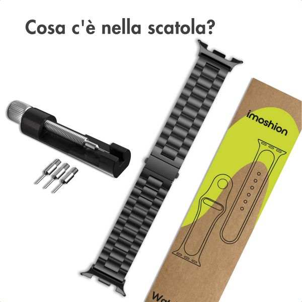 imoshion Cinturino in acciaio Samsung Galaxy Watch 8 (40/44mm) / Classic (46mm) - Nero