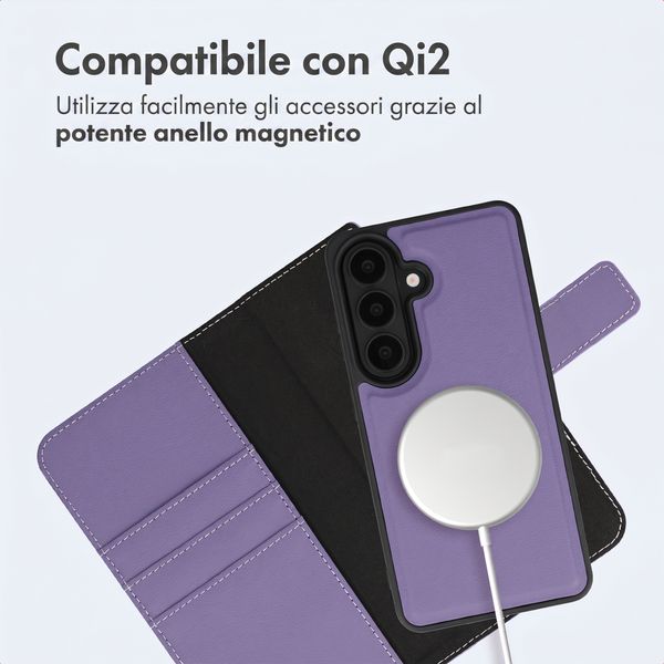 imoshion Cover a libro di lusso 2-in-1 rimovibile Samsung Galaxy S26 - Viola