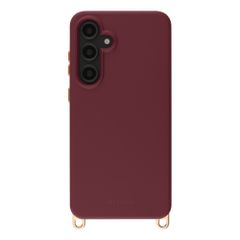 Selencia Cover posteriore Rivièra con MagSafe con ganci rimovibili Samsung Galaxy S24 FE - Bold Burgundy