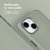 Accezz Cover in Pelle con MagSafe Apple iPhone 15 - Light Grey