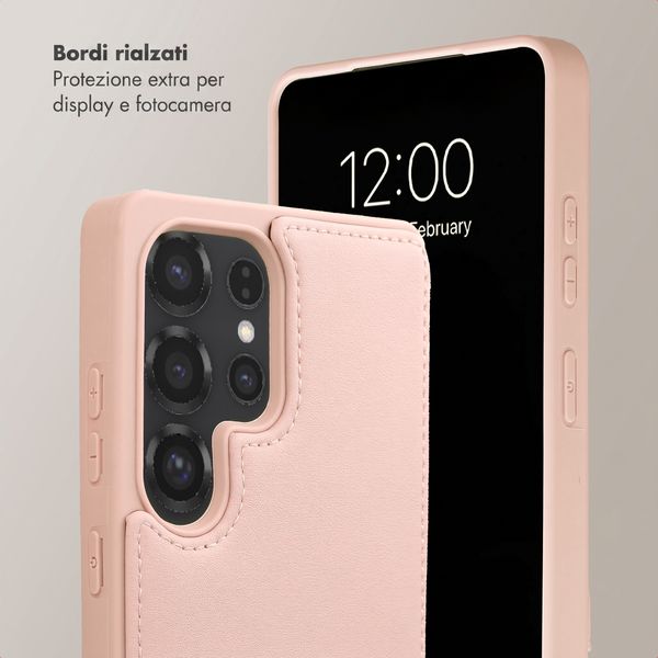 Selencia Cover per telefono Nova con cordino e portacarte Samsung Galaxy S25 Ultra - Dusty Rose