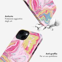 Selencia Cover posteriore Vivid con MagSafe Apple iPhone 14 - Marble Pink