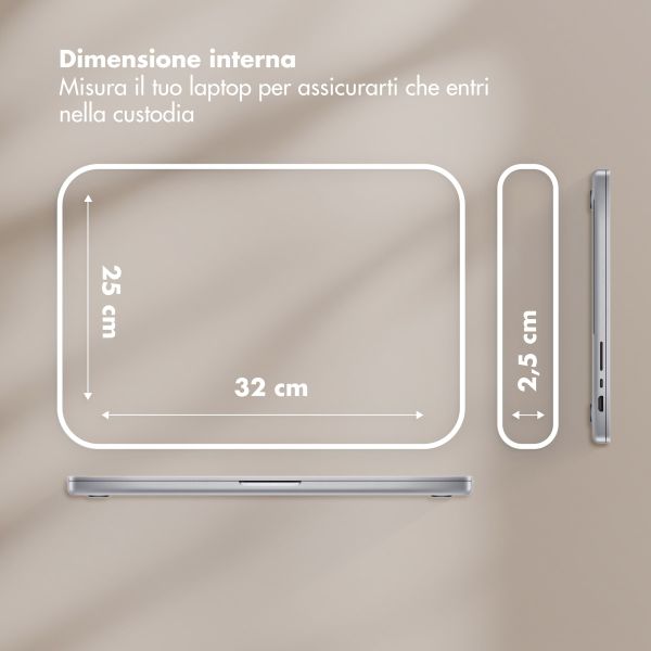 Selencia Cover Teddy per laptop 13-14 pollici - Laptopsleeve - Sand