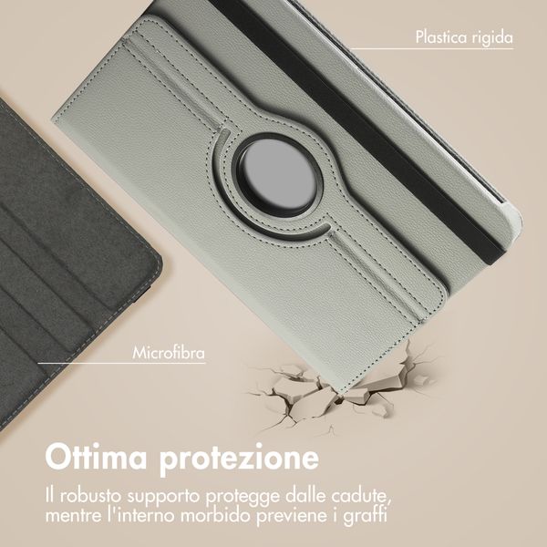 imoshion Cover Girevole a 360° Samsung Galaxy Tab A11 Plus - Grigio