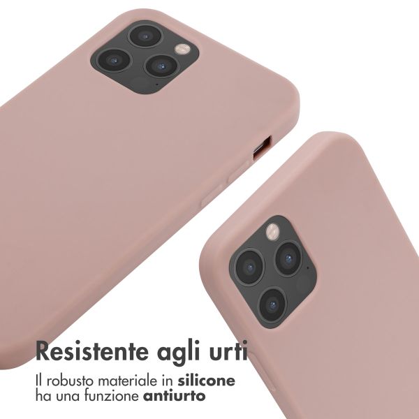 imoshion Cover in Silicone con Cordino Apple iPhone 12 (Pro) - Sand Pink
