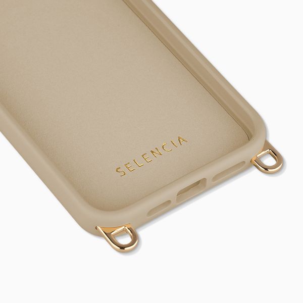 Selencia Cover posteriore Rivièra con MagSafe con ganci rimovibili Apple iPhone 15 Pro Max - Milky Latte