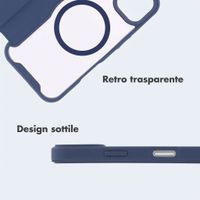 imoshion Bookcase trasparente con MagSafe Apple iPhone 16 - Blu