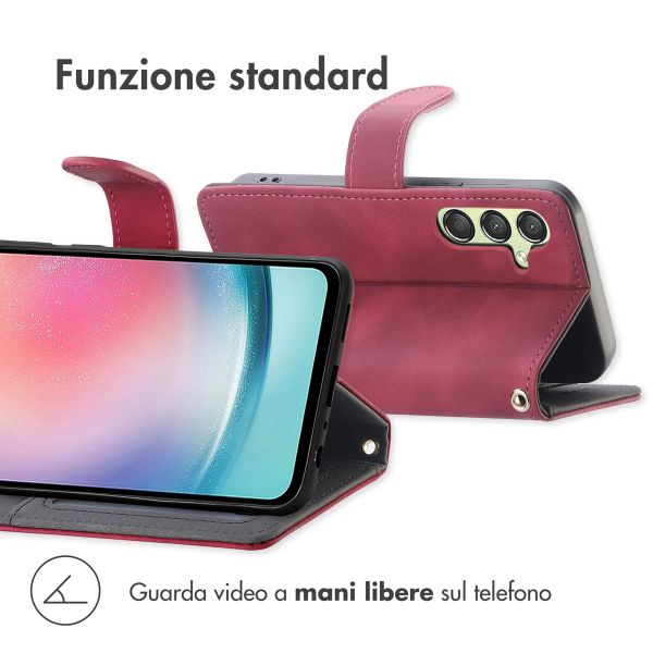 imoshion Cover a libro con Cordino Samsung Galaxy A25 (5G) - Rosso