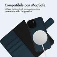 imoshion Cover a libro di lusso 2-in-1 rimovibile Apple iPhone 15 - Blu