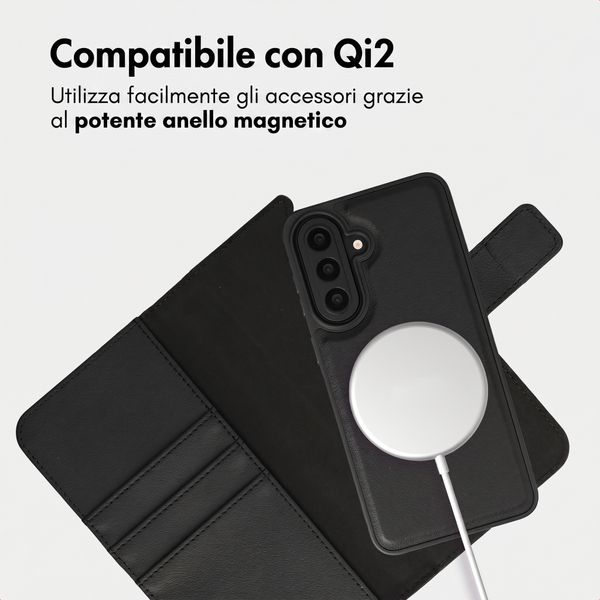 imoshion Cover a libro di lusso 2-in-1 rimovibile Samsung Galaxy A57 (5G) - Nero