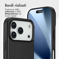 Accezz Cover in pelle 2 in 1 con MagSafe Apple iPhone 17 Pro - Onyx Black