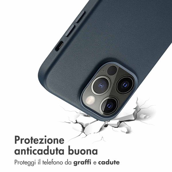 Accezz Cover in Pelle con MagSafe Apple iPhone 14 Pro Max - Nightfall Blue