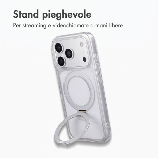 Accezz Cover con anello e supporto con MagSafe Apple iPhone 18 Pro Max / 17 Pro Max - Trasparente