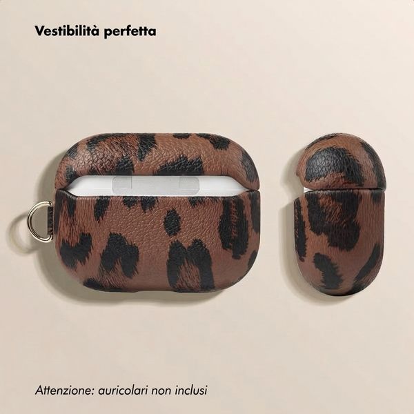 Selencia Cover Sabi stampa pantera  Apple Airpods Pro 3 - Mocha Brown