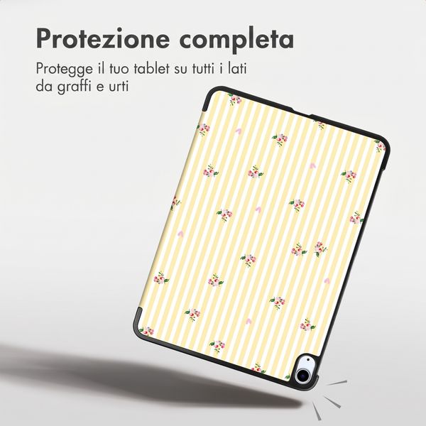 imoshion Cover Trifold Design Apple iPad Air 11 pollici (2026) M4 / (2025) M3 / (2024) M2 / Air 5 (2022) / Air 4 (2020) - Garden Stripes