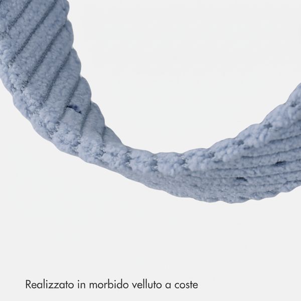 imoshion Cinturino in velluto a coste Apple Watch | 44/45/46/49 mm - Azzurro