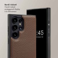 Selencia Cover per telefono Nova con cordino e portacarte Samsung Galaxy S24 Ultra - Mocha Brown
