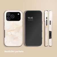 Selencia Cover Posteriore Vivid Apple iPhone 18 Pro Max - Golden Beige Marble