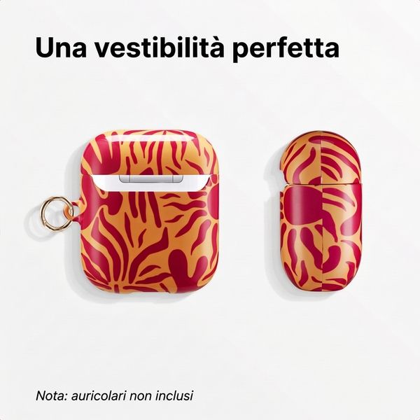 Selencia Cover Vivid  Apple Airpods 4 - Tropical Vibes Apricot
