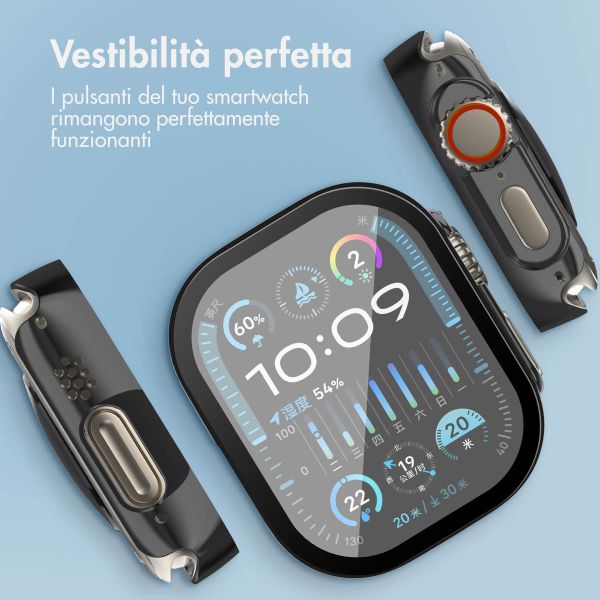imoshion Cover rigida integrale lucida Apple Watch Ultra / Ultra 2 / Ultra 3 - 49 mm - Nero