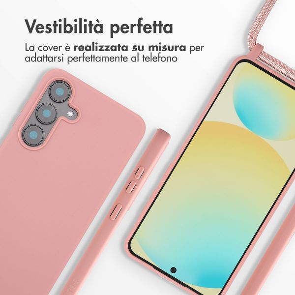 imoshion Cover in Silicone con Cordino Samsung Galaxy S25 FE - Sand Pink