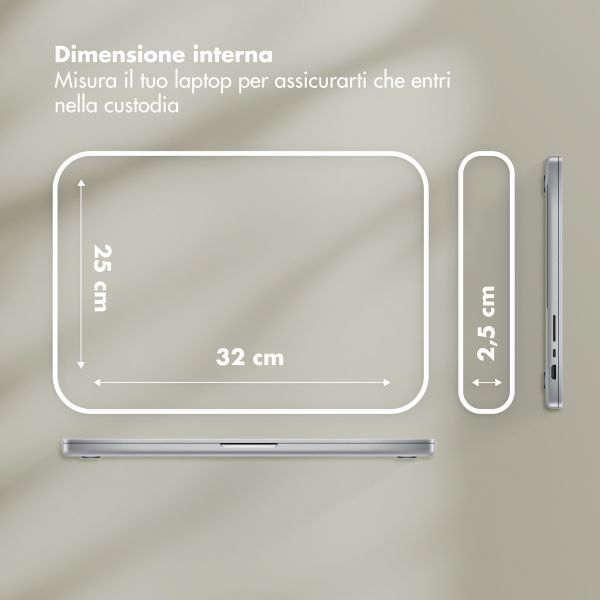 Selencia Cover Teddy per laptop 13-14 pollici - Laptopsleeve - Sage Green