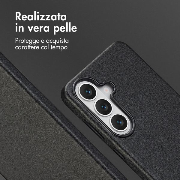 Accezz Cover in Pelle con MagSafe Samsung Galaxy S26 - Onyx Black