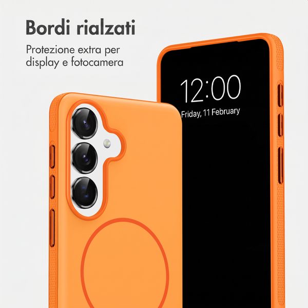 imoshion Cover posteriore Color con Thin MagSafe Ring Samsung Galaxy S25 / S24 - Arancio