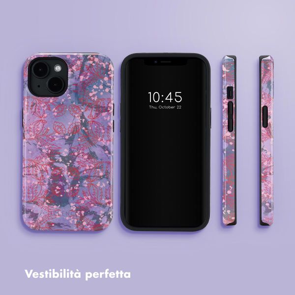 Selencia Cover posteriore Vivid con MagSafe Apple iPhone 14 - Fresh Paint Flower Orange