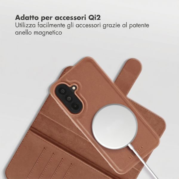 Selencia Libreria rimovibile Olyn con MagSafe Samsung Galaxy A37 (5G) - Marrone