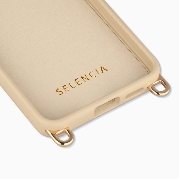 Selencia Cover posteriore Rivièra con MagSafe con ganci rimovibili Samsung Galaxy A57 (5G) - Milky Latte
