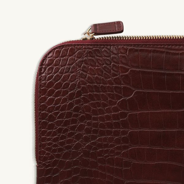 Selencia Cover per laptop Croco 13 pollici - Burgundy
